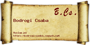 Bodrogi Csaba névjegykártya